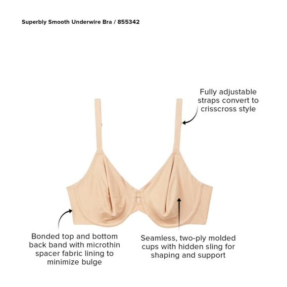 Wacoal Superbly Smooth T-shirt Bra - Sz 42D US - Picture 6 of 7